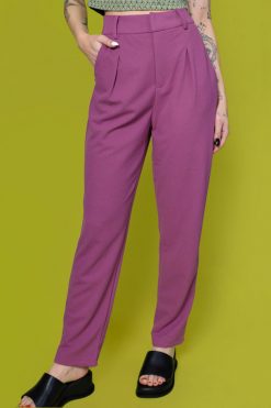 Echo Club House Loveless Belted Trouser - Berry Clothes