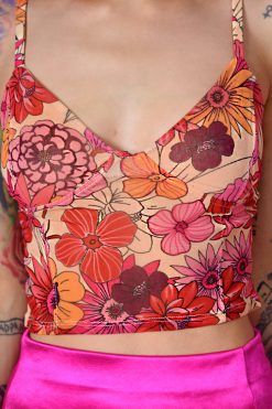 Echo Club House Ring By Bell Floral Mesh Tank