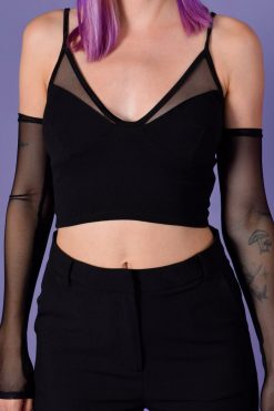 Echo Club House After Hours Mesh Sleeve Top
