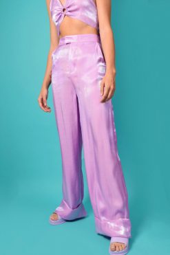 Echo Club House Clothes Comet Wide Leg Metallic Trouser By Daisy Street