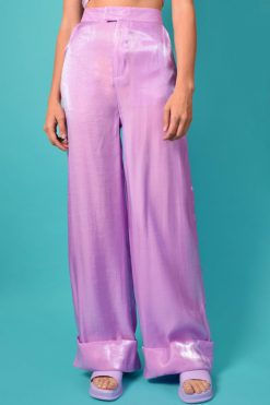 Echo Club House Clothes Comet Wide Leg Metallic Trouser By Daisy Street