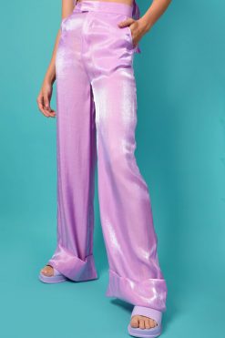 Echo Club House Clothes Comet Wide Leg Metallic Trouser By Daisy Street