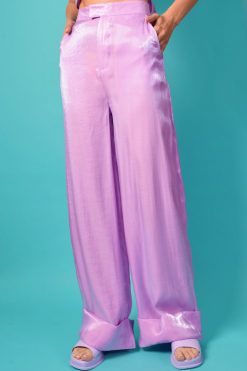 Echo Club House Clothes Comet Wide Leg Metallic Trouser By Daisy Street
