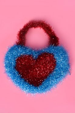 Echo Club House Accessories Deadstock Super Mini Tinsel Heart Bag