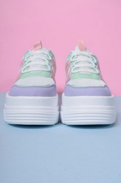 Echo Club House Shoes Missing In Action Platform Sneakers - Pastel Punch