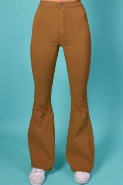 Echo Club House Clothes Ziggy Extra Wide Flare Pants - Mushroom
