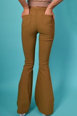 Echo Club House Clothes Ziggy Extra Wide Flare Pants - Mushroom