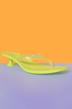 Echo Club House Shoes Heel Your Heart Thong Sandal - Lime