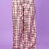 Echo Club House Monica Plaid Wide Leg Trouser By Daisy Street Clothes