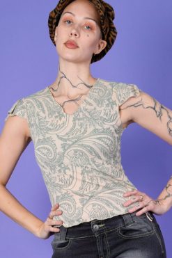 Echo Club House Deadstock All That Glitters Mesh Top Clothes