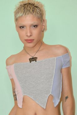 Echo Club House Hacker Reverse Stitch Off Shoulder Top Clothes