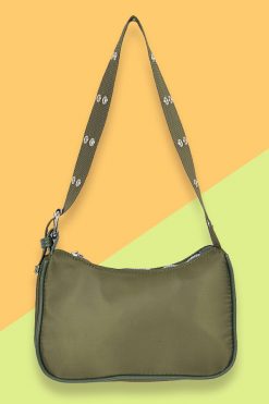 Echo Club House Meet Me At The Mall Grommet Nylon Purse - Olive