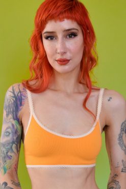 Echo Club House Clothes Lucille Seamless Contrast Lace Trim Bralette