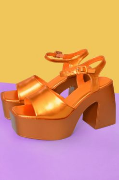 Echo Club House Shoes Disco Queen Metallic Platforms