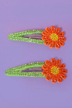 Echo Club House Accessories Rhinestone Floral Clip Set