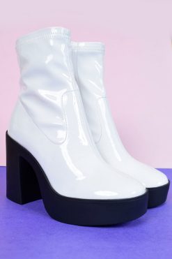 Echo Club House Shoes Over It Platform Ankle Boot - White