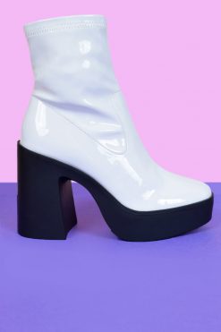 Echo Club House Shoes Over It Platform Ankle Boot - White