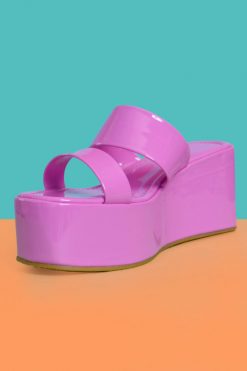 Echo Club House Shoes Lollipop Patent Strap Platforms - Orchid