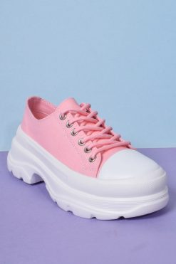 Echo Club House Down Low Platform Sneakers - Bubblegum Shoes