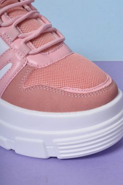 Echo Club House Shoes Missing In Action Platform Sneakers - Strawberry