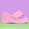 Echo Club House Shoes Heaven Fluff Platform Thong - Pink