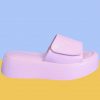 Echo Club House Life Of Leisure Platform Velcro Slides - Bubblegum Shoes