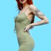Echo Club House Clothes Hey Jealousy Ribbed Dress - Pistachio