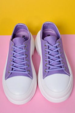Echo Club House Shoes Down Low Platform Sneakers - Violet