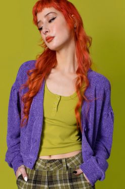 Echo Club House Sofia Ribbed Knit Perf Cardigan Clothes