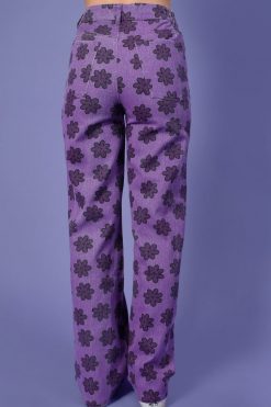 Echo Club House Allegra Floral Print Wide Leg Denim Clothes