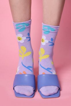 Echo Club House Accessories Underwater Garden Socks - Lavender