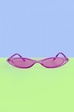 Echo Club House 90s Super Slim Cat Eye Sunglasses - Purrrrple