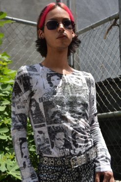 Echo Club House Clothes Where My Girls At? Y2K Deadstock Newspaper Burnout Top