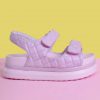 Echo Club House Facts Of Life Platform Velcro Sandal - Lilac