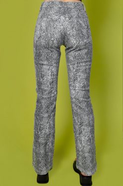 Echo Club House Clothes Deadstock Kayla B/W Reptile Print Flare Pants