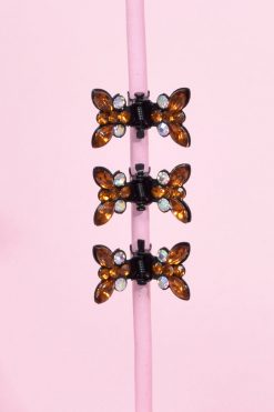 Echo Club House Rhinestone Tiny Deadstock Hair Clips Accessories