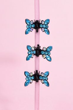 Echo Club House Rhinestone Tiny Deadstock Hair Clips Accessories