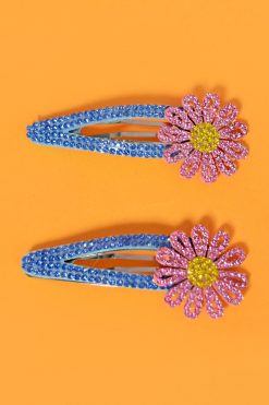 Echo Club House Accessories Rhinestone Floral Clip Set