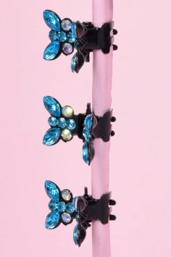 Echo Club House Rhinestone Tiny Deadstock Hair Clips Accessories