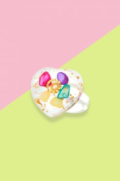 Echo Club House Paula Dazzle Me Deadstock Acrylic Ring