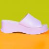 Echo Club House Secret Sister Platform 90's Slide Ons - Lavender Vintage & Deadstock