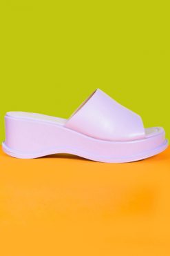 Echo Club House Secret Sister Platform 90's Slide Ons - Lavender Vintage & Deadstock