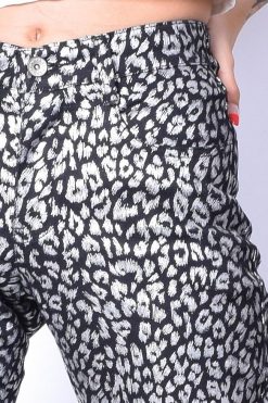 Echo Club House Deadstock Sonny Metallic Cheetah Print Flare Pants Clothes