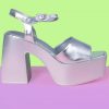 Echo Club House Disco Ball Queen Metallic Platforms