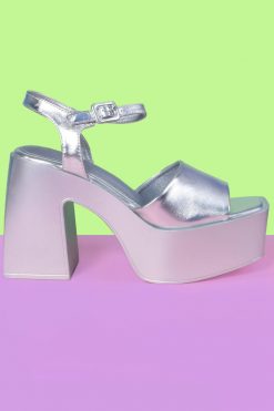 Echo Club House Disco Ball Queen Metallic Platforms