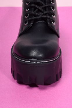 Echo Club House Shoes Secret Life Platform Chunky Oxfords - Black