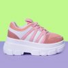 Echo Club House Shoes Missing In Action Platform Sneakers - Strawberry