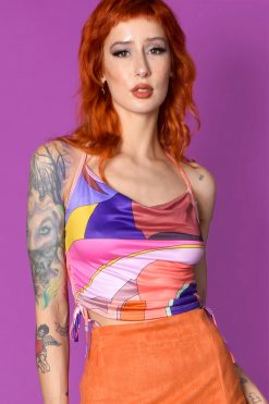 Echo Club House I Couldn't Ask For Another Bold Print Halter Clothes