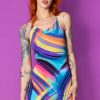 Echo Club House De-Lovely & Delicious Groove Print Halter Dress