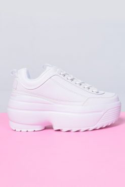 Echo Club House Shoes Tall Order Platform Sneakers - White